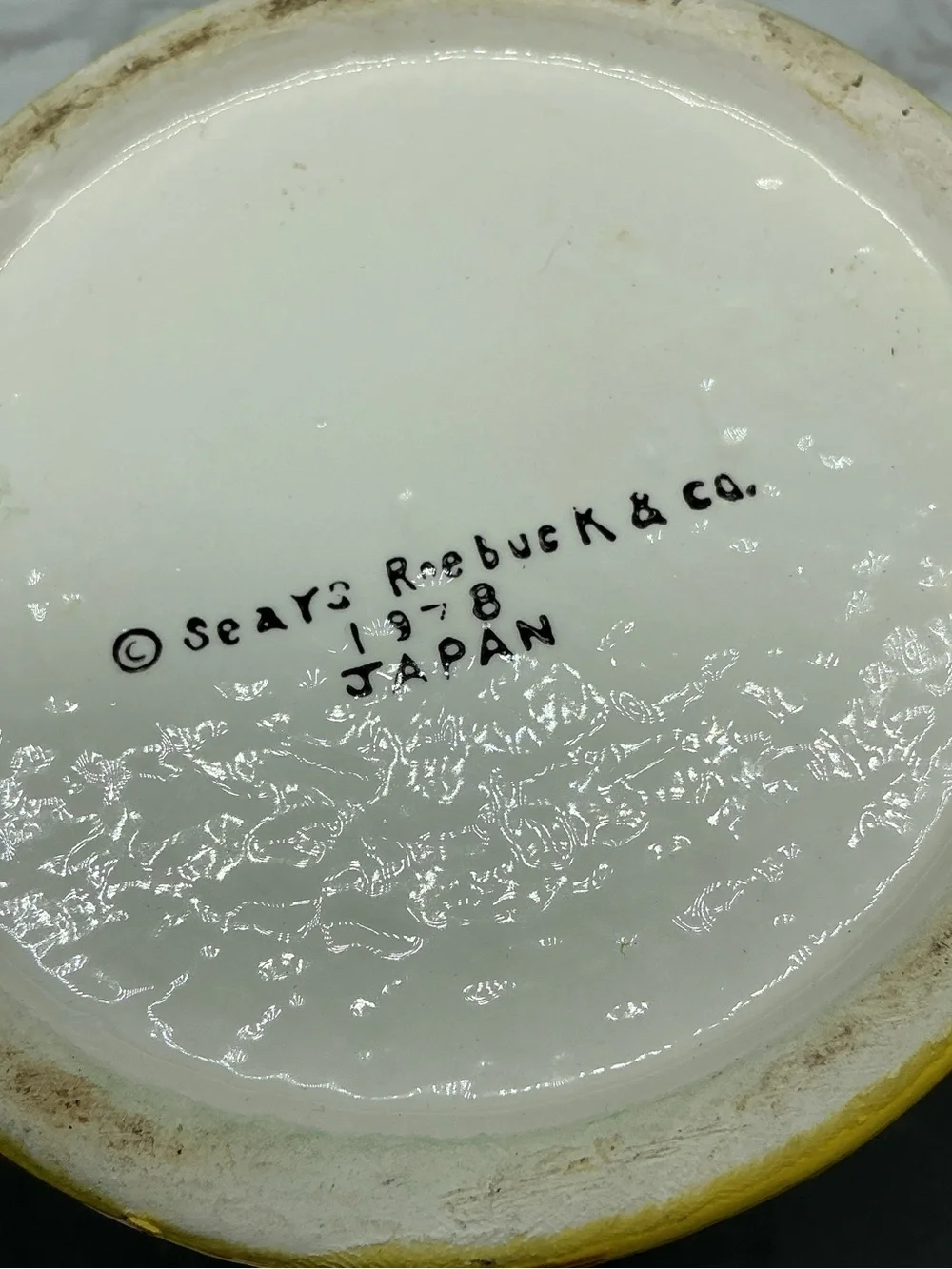 Ceramic Yellow Daisy Kitchen Storage Canister - Vintage Sears